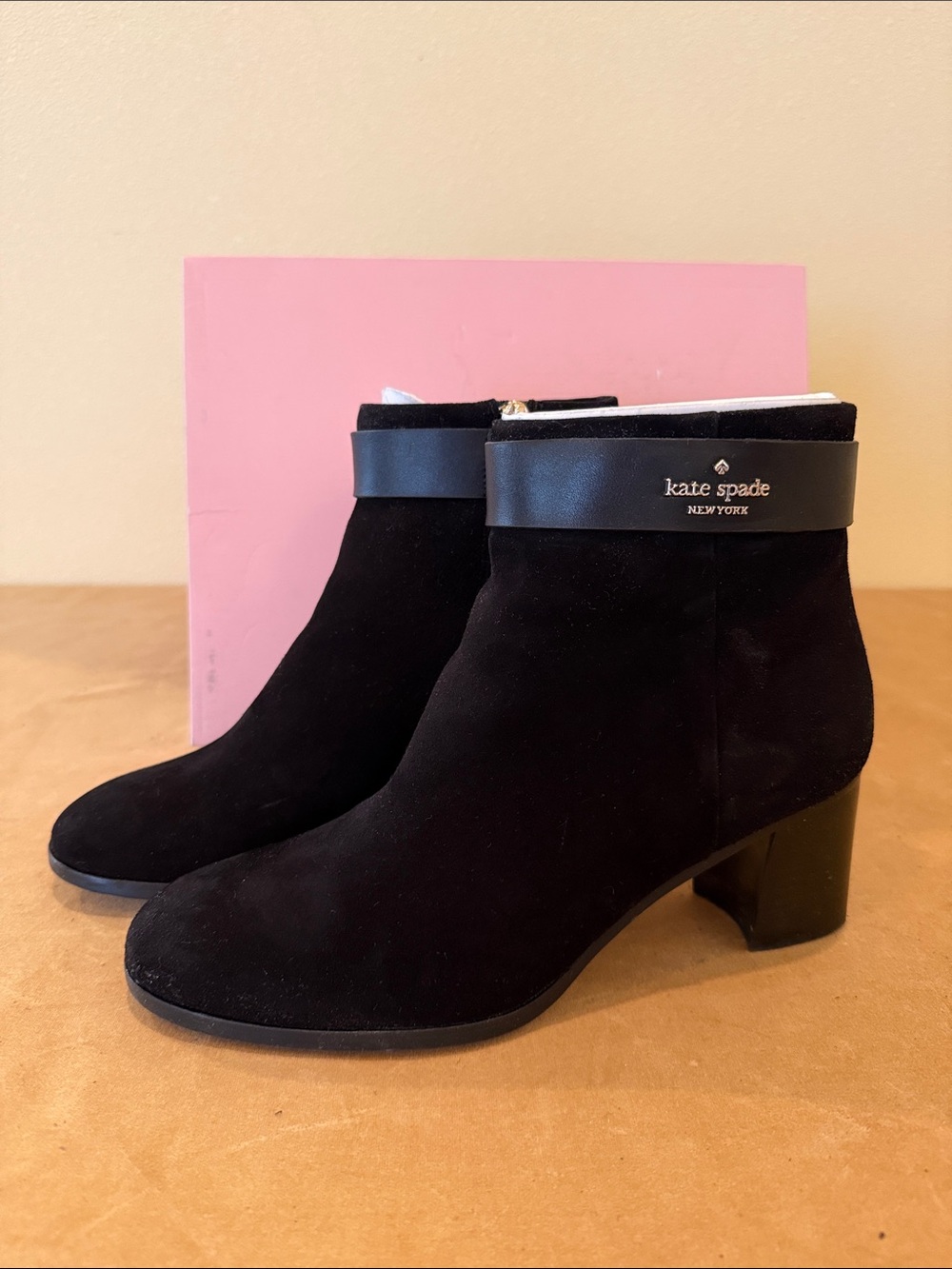 kate spade Morgan Black Suede Ankle Boots
